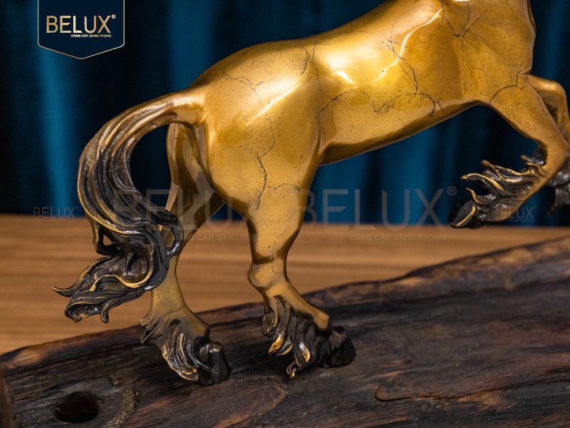 Tượng Ngựa bằng đồng decor 31x12x30cm